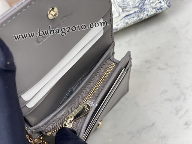 Dior专柜新款钱包迪奥高仿原单lady牛皮零钱包卡包 djfk1586